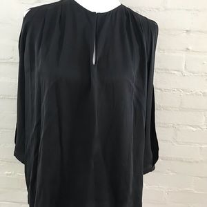 Diane Von Furstenberg Black silk blouse.